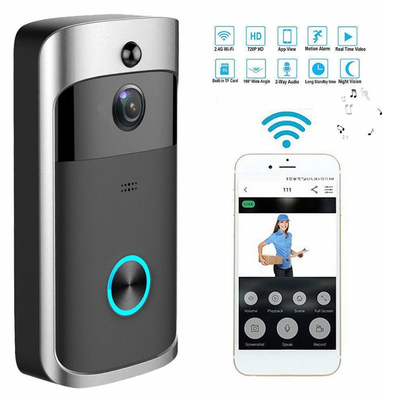 Camera an ninh hình chuông của thông minh V5 kết nối wifi không dây